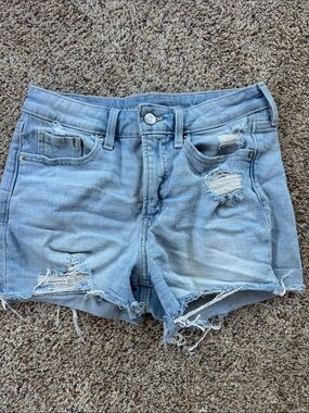 Old Navy Light Blue Distressed Denim Cutoff Shorts